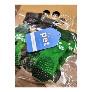 SCENEREAL Dog Green Socks for Hot/Cold Pavement Anti Slip, Dog Shoes, Sz Small